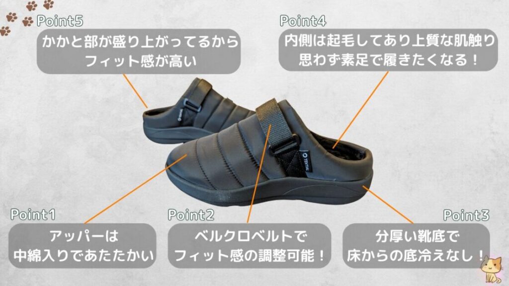 TENTIAL Recovery Sandal Warm_ポイント