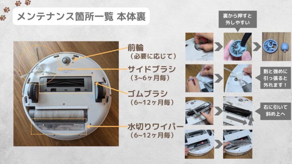 SwitchBotS10 メンテナンス箇所 本体裏