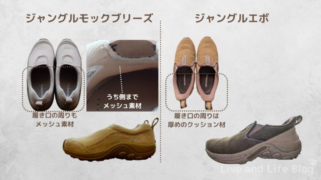 ジャングルモックブリーズとジャングルエボの比較画像