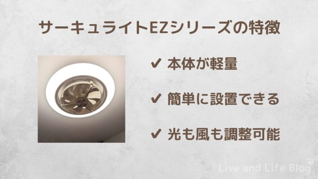 サーキュライトEZシリーズの特徴をまとめた概要画像